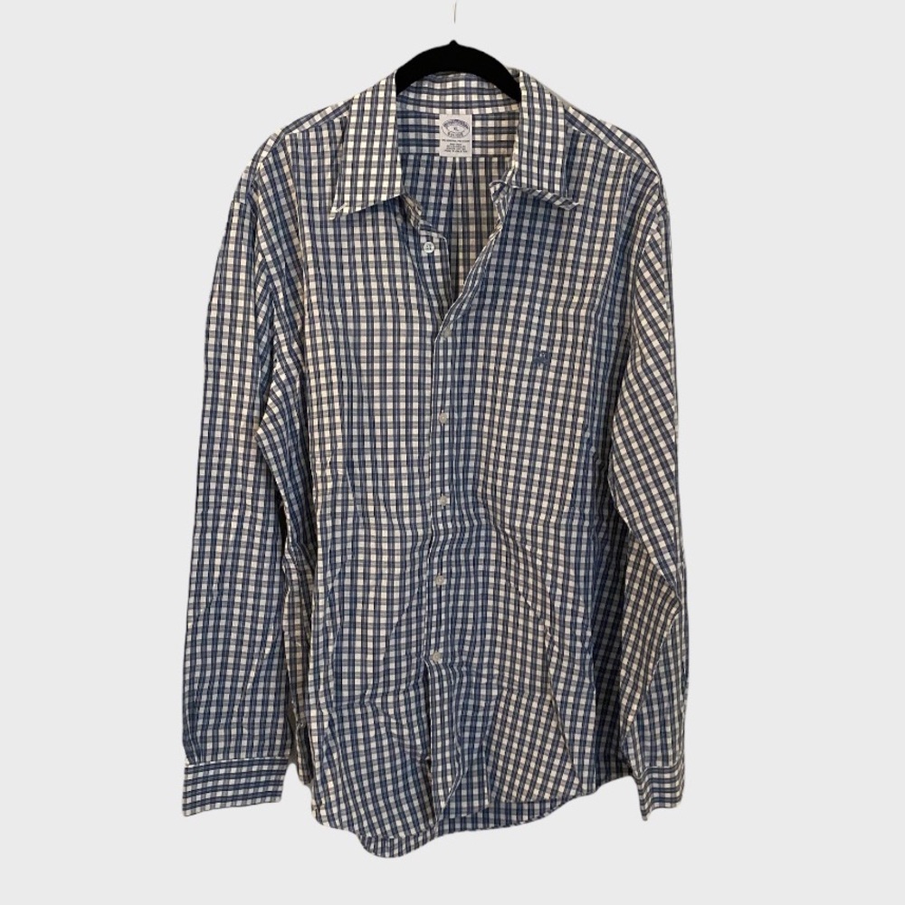 Brooks Brothers Gingham Checkered Long Sleeve Collared Button Down